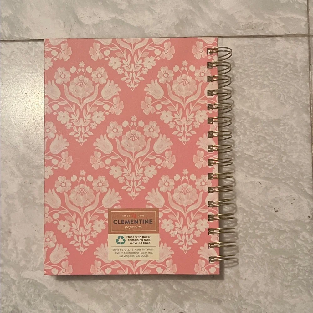 Clementine Pink Floral Notebook